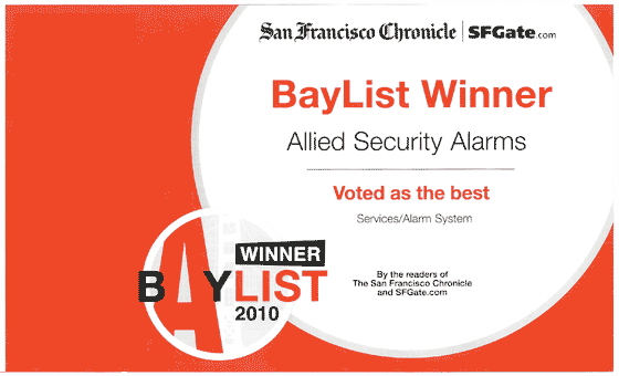BayList Winner BEST ALARM Service